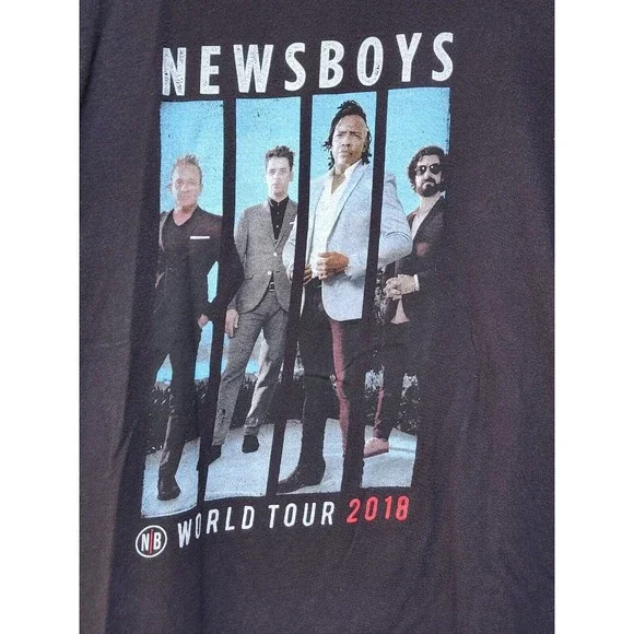 Newsboys United World Tour 2019 Christian Rock Black T-Shirt XL - Picture 2 of 4